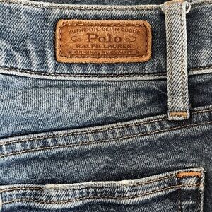 Polo by Ralph Lauren Classic Blue Jeans. Tompkins Mid Rise Skinny Crop.